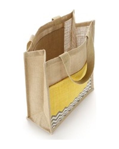 Chevron Jute Tote Bag